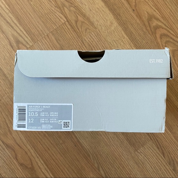 SOLD Nike Air Force 1 React Pure Platinum - Picture 6 of 6